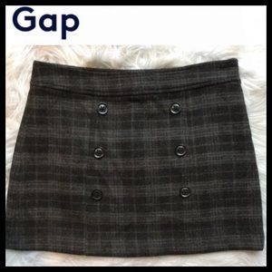 GAP Wool Plaid Mini Skirt